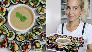 Easy Cauliflower Rice Sushi [no rolling mat required]