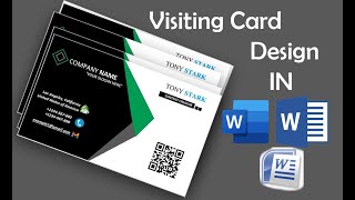 How to Make Visiting Card Design in Microsoft Word