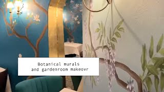 Botanical murals and garden room makeover