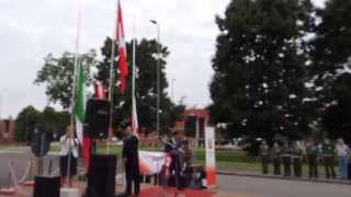 Fiestas Patrias del Perù a Milano 2014. Izamiento de la Bandera