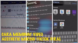 CARA MEMBUAT VIDEO GAMBAR MIRING AESTHETIC SEPERTI DI TIKTOK