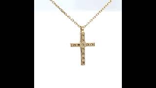 14ct Yellow Gold Diamond Necklace & Pendant Set 0.11ct