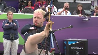 Archery   Stutzman USA v Denton USA   Men's Ind  Compound Open   London 2012 Paralympics