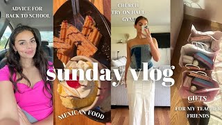 SUNDAY VLOG: back to school advice, grwm for church, gym, try on haul + my sunday routine!