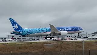 Air Tahiti Nui Boeing 787-9 landing at Los Angeles International Airport KLAX runway 24R