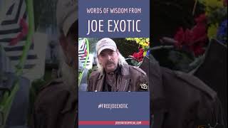 Words of wisdom from Joe Exotic the Tiger King #freejoeexotic