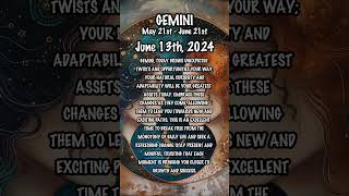 June 13th, 2024 #GeminiHoroscope #dailyhoroscope  #dailyastrologyhoroscope #zodiac  #zodiacuniverse