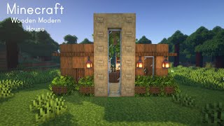 Minecraft: How to build Wooden Modern House | Easy Starter House Tutorial