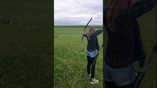 Archery on meerkat.  Hunting fake meerkat with recurve bow. Hit the balloon challenge. #archery