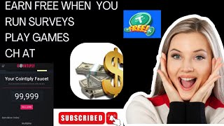 Earn when you watch, Run surveys, play games, and chat