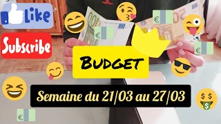 Budget # 📅 Semaine du 21/03 au 27/03 # Objectif ➡️ Économies # Classeur des dépenses quotidiennes  📒