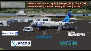 [Prepar3d v5.4] #VATSIM #LIVE #PMDG | United Airlines Island Hopper Leg 5 | UAL154 | Boeing 737-824