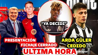 🚨PRIMER FICHAJE OFICIAL DEL BARCELONA, DANI OLMO - NICO WILLIAMS YA DECIDIO - ARDA GÜLER CEDIDO