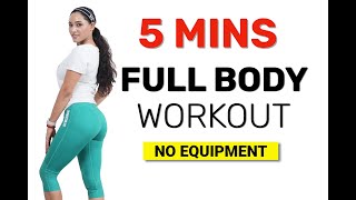 NO GYM FULL BODY WORKOUT✅ TONE Your Body FAST with this 5 Minute Full Body Workout! Home Exercises