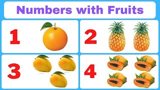 Learn Numbers | fruits names | Numbers for kids | learn fruits | Counting for kids |#numbers#123