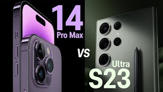 مقایسه و برسی ایفون ۱۴ پرو مکس با گلکسی اس ۲۳ اولترا || iphone 14 promax vs galaxy s23 ultra