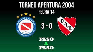 Argentinos Juniors vs Independiente - Torneo Apertura 2004 - Fecha 14 - Resumen Paso a Paso TyC