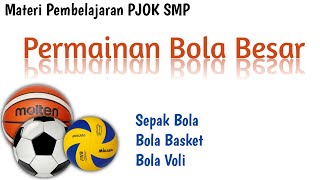 Materi Permainan Bola Besar - Pembelajaran Daring PJOK