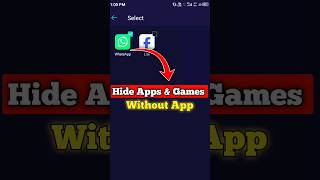 Hide Apps And Games In Android Device | Hide Apps & Games Without App #android #shorts