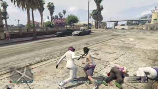 chopping up people with axe (gta5)