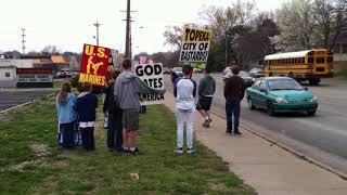 Westboro Baptist Church protesting in Topeka circa 2000's