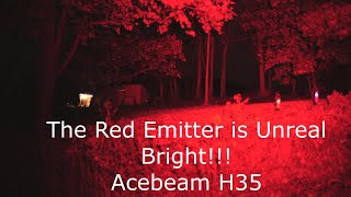 The New Acebeam H35 Headband Light Unreal bright red Emitter plus 2600 Lumen 4 White Emitters