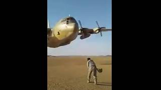 Insane Low Pass Of Royal Saudi Air Force C-130H Hercules Transport Aircraft