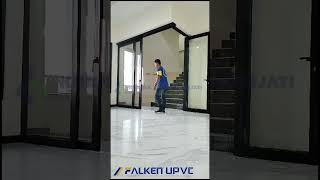 Produk Innovative KDS uPVC Kombinasi Pintu Floorhinge dengan Pintu Sliding Sudut Adumanis