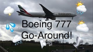 *Storm Doris* Boeing 777 RARE Go-Around