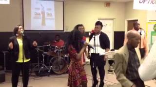 SOLO Praise Team singing "Let's Celebrate"