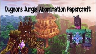 (Minecraft Papercraft) Dugeons Jungle Abomination - cách làm mô hình người cây bằng giấy | H.