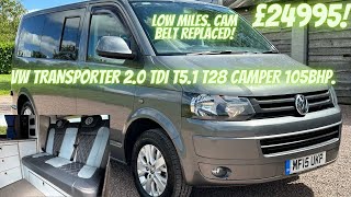 Volkswagen Transporter CAMPER VAN. 2.0 TDI T5.1 T28 High Line 105. Super Low Mileage!