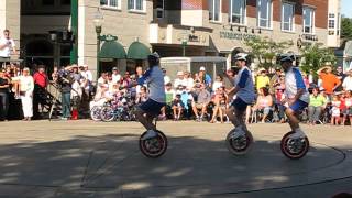 Plymouth Michigan unicyclists