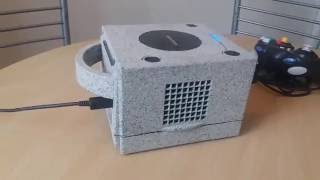 Stone paint sprayed Gamecube