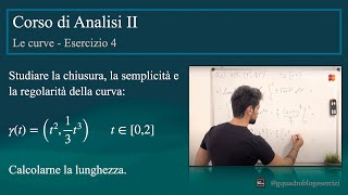 Analisi Matematica II: le curve - Esercizio 4