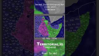 The Second Italo-Ethiopian War simulated in territorial.io - Road to WW2 #shorts #war #territorialio