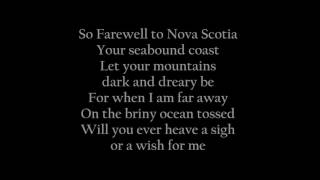 Farewell To Nova Scotia - lyrics