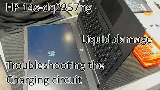 HP 14s-dq2357ng - Liquid damage, troubleshooting the charging circuit