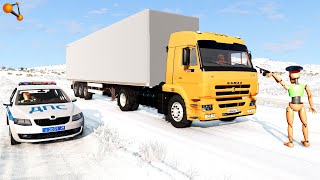 ОГОНЬ НА ПОРАЖЕНИЕ! ПРИКАЗ ОСТАНОВИТЬ ДАЛЬНОБОЙЩИКА | BeamNG.drive