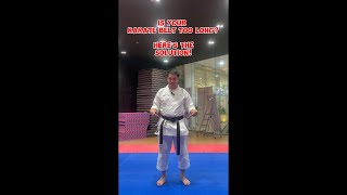 Is your karate belt too long? Here’s the solution!