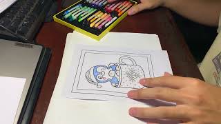 Today we come to the coloring lesson with Duong: penguin in a glass of water