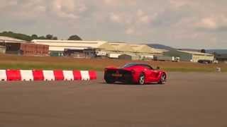 Ferrari LaFerrari launch and hot lap at the Top Gear test track