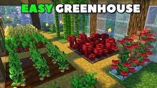 Minecraft: EASY Greenhouse Farm Tutorial (how to build 1.21)