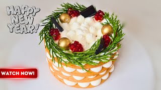 New Year's Eve Festive Cake Design | Super Simple & Quick Recipe