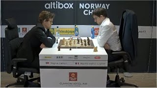 MAGNUS CARLSEN VS MAXIME VACHIER-LAGRAVE | BLITZ CHESS 2017 - COMMENTARY BY PETER SVIDLER