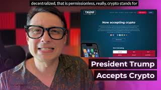 President Trump is now accepting crypto donations, proving it's real money!