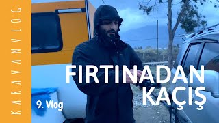 KARAVAN HAYATI | 9.VLOG| FIRTINADAN NASIL KAÇTIK ? | KEMER | ÇAMYUVA