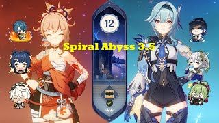 Yoimiya National & Eula Hyperbloom | Spiral Abyss 3.5 Floor 12 (9*) | Genshin Impact