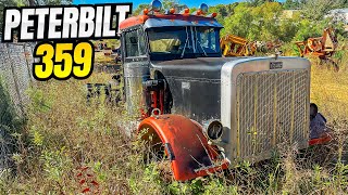 Rescuing A Peterbilt 359 From Its Grave - Logging Junk Yard Tour…