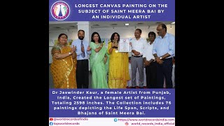 Longest Painting of Saint Meera Bai | Dr. Jaswinder Kaur | World Records India | Beas | Punjab